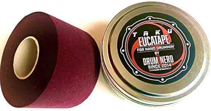 Eucatape Eucalyptus Infused Hand Drumming Tape - Helps Protect Hands from Blisters Cuts Dry Skin, Better than Drum Gloves for Drum Sets Sticks Percussion (1 Pack, Navy)